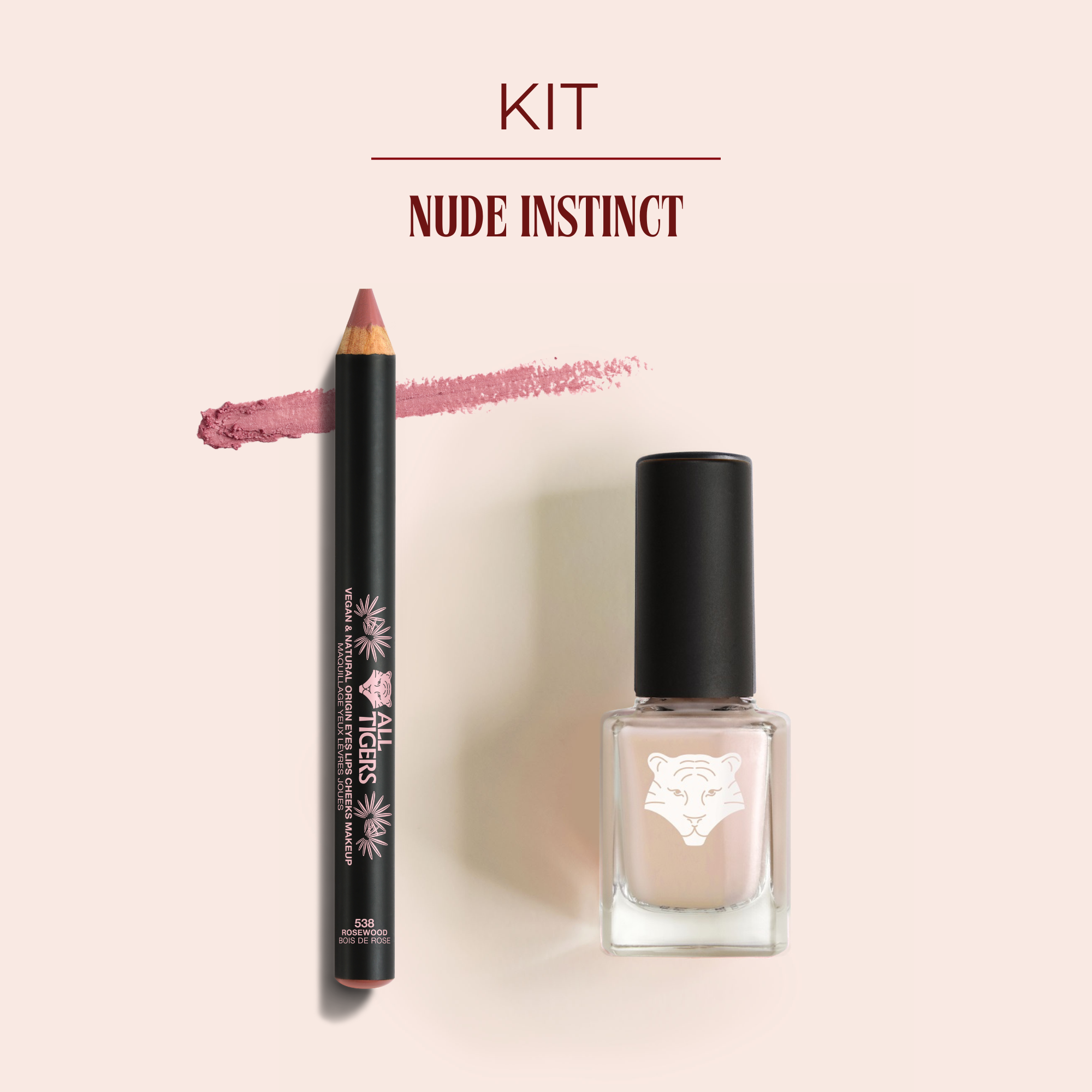 all-tigers-kit-nude-instinct-crayon-multi-bois-de-rose-538-vernis-blanc-101 image 1