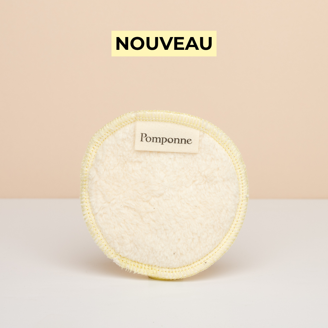 pomponne-double-pad-coton-r-utilisable-2-en-1-d-maquillant-exfoliant image 1