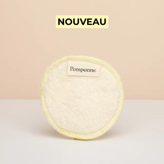 pomponne-double-pad-coton-r-utilisable-2-en-1-d-maquillant-exfoliant image 1