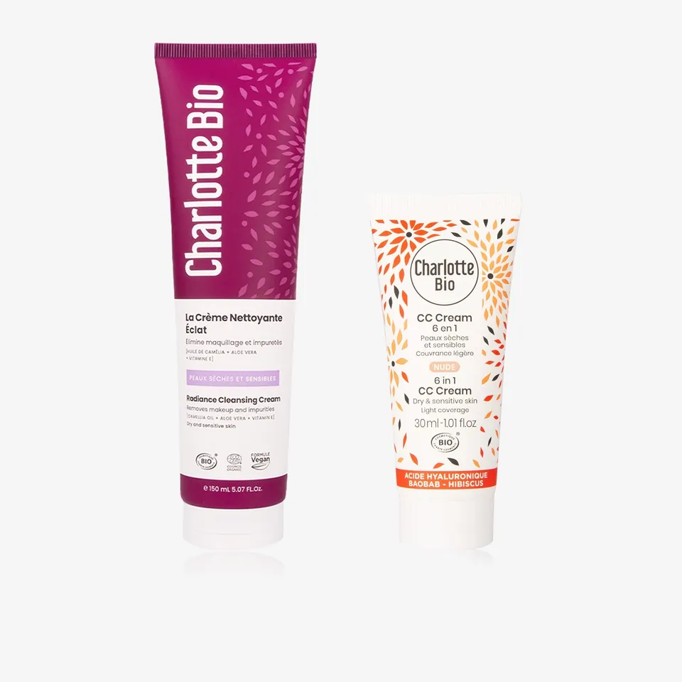 charlotte-bio-duo-cc-cr-me-et-cr-me-nettoyante-clat-coffret-maquillage-et-soin-b image 1