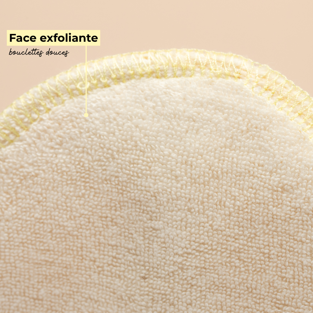 pomponne-double-pad-coton-r-utilisable-2-en-1-d-maquillant-exfoliant-pack-de-7 image 4