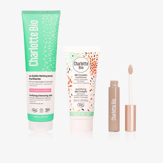 charlotte-bio-trio-bb-cr-me-matifiante-correcteur-gel-e-nettoyante image 1
