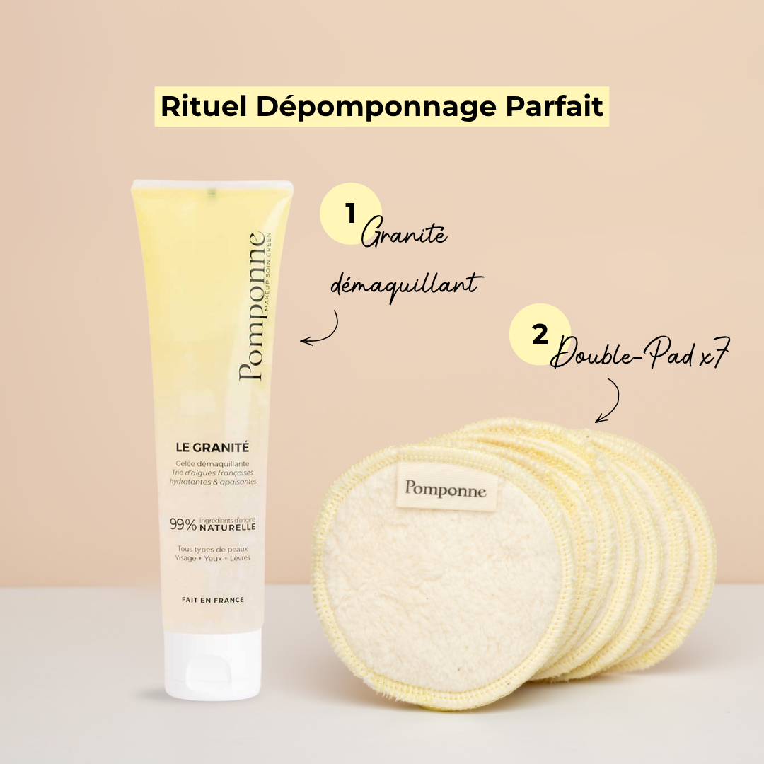 pomponne-double-pad-coton-r-utilisable-2-en-1-d-maquillant-exfoliant-pack-de-7 image 8