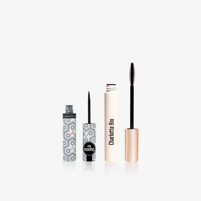 charlotte-bio-duo-eyeliner-feutre-et-mascara-noir-yeux-de-biche image 1