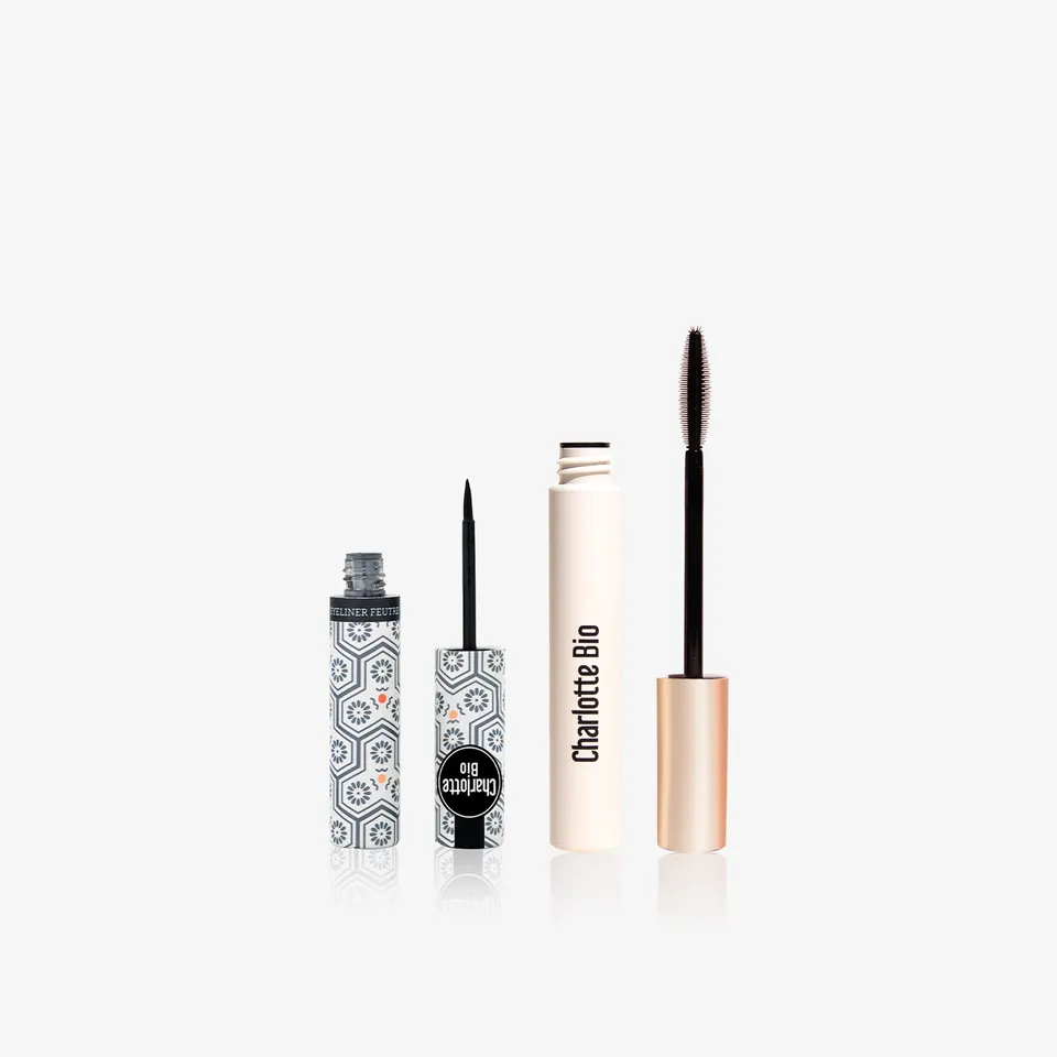 charlotte-bio-duo-eyeliner-feutre-et-mascara-noir-yeux-de-biche image 1