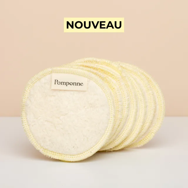 pomponne-double-pad-coton-r-utilisable-2-en-1-d-maquillant-exfoliant-pack-de-7 image 1