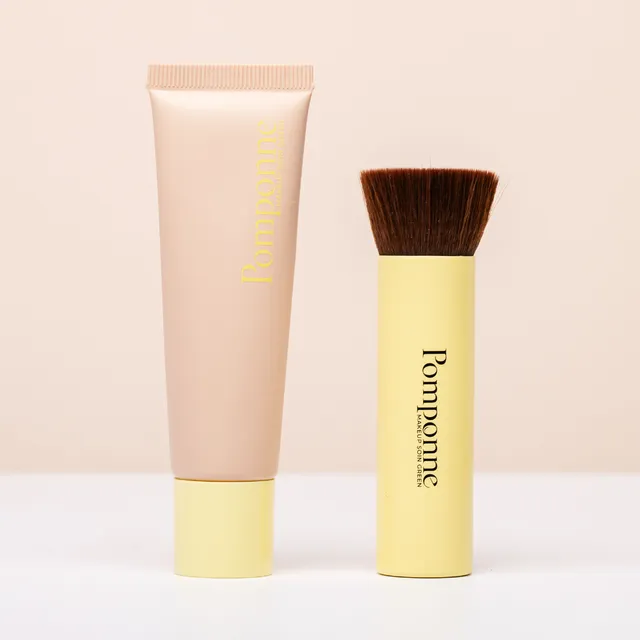 pomponne-duo-bb-cr-me-hydratante-spf-20-nude-pinceau-creux image 1