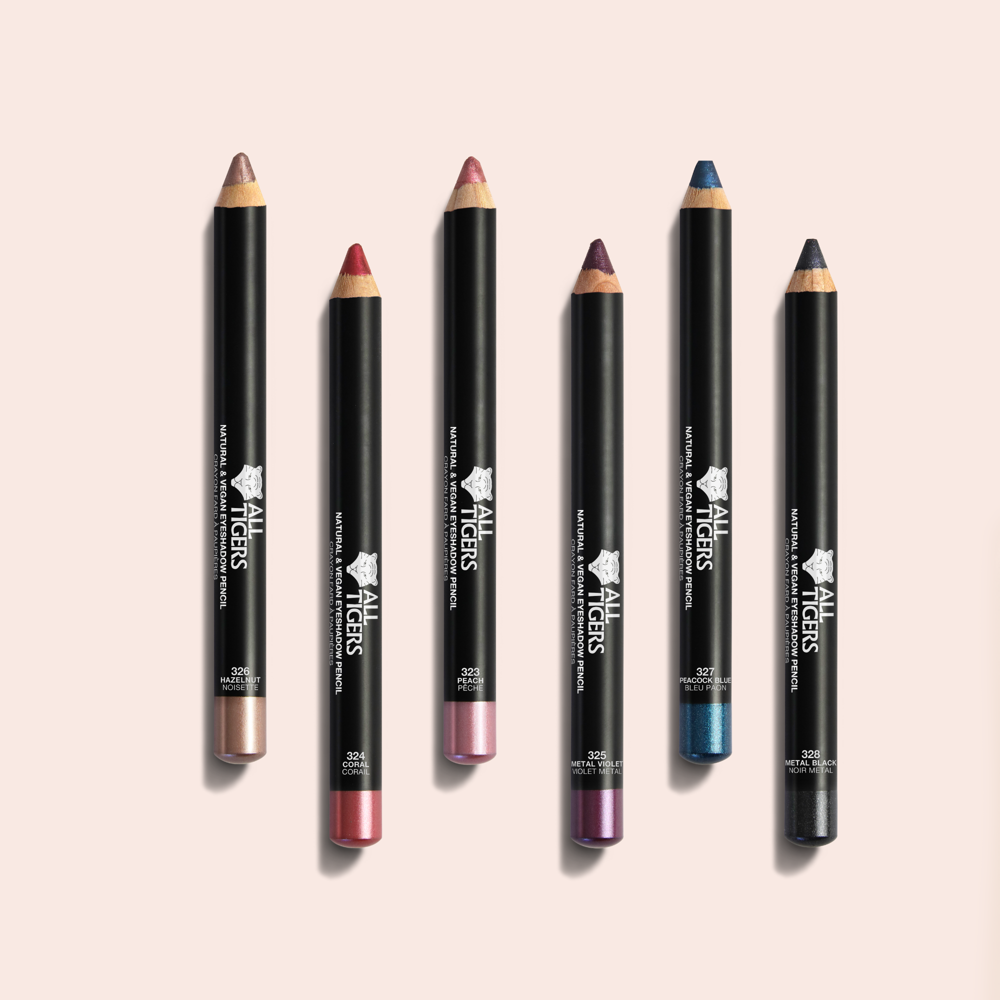all-tigers-kit-6-fards-paupi-res-crayons-noisette-corail-p-che-violet-m-tal-bleu image 1